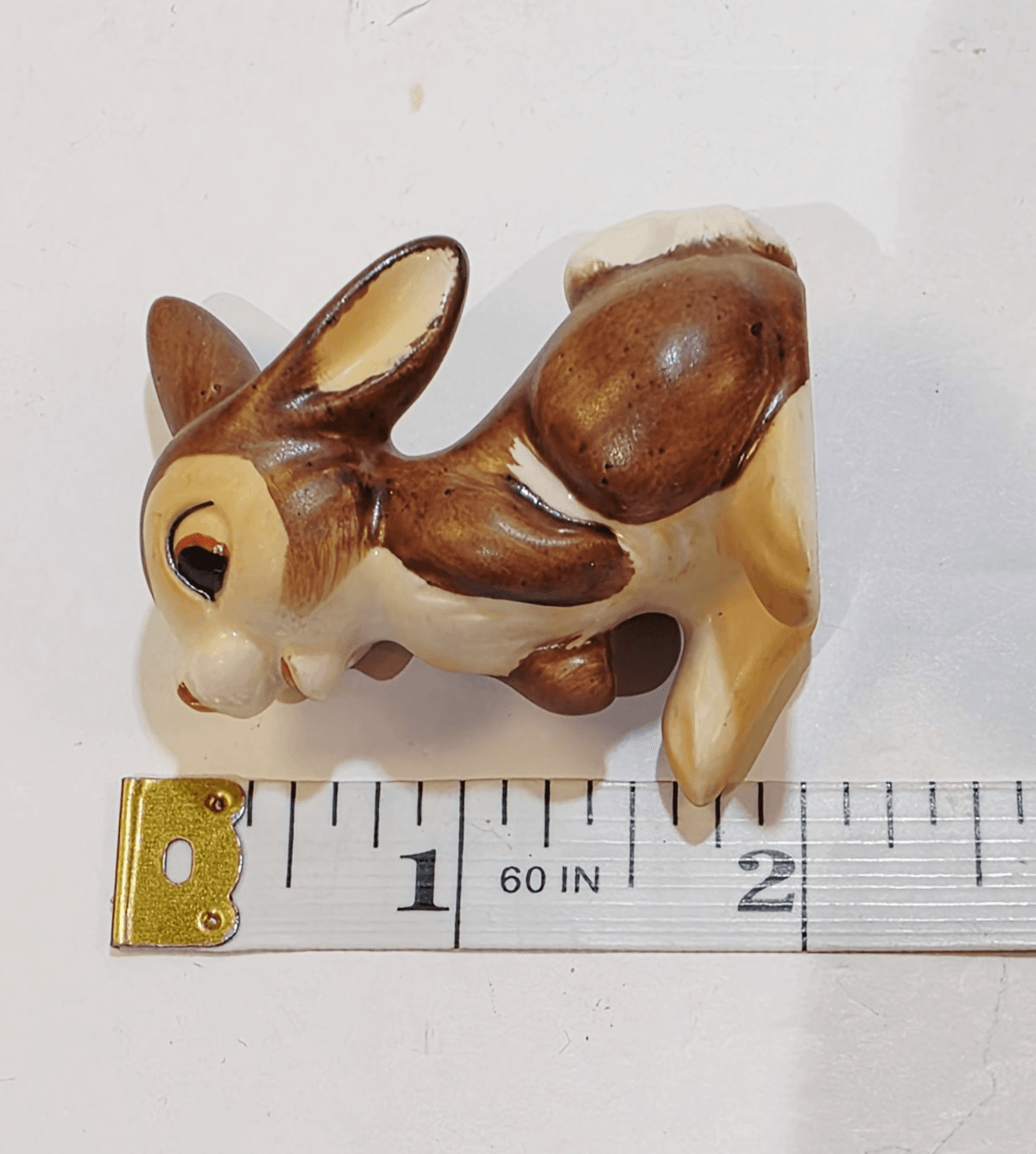 Vintage Miniature Figurine Disney THUMPER Bambi's Brown Bunny Rabbit Figure - Thumbnail 9