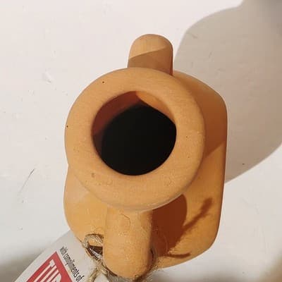 Tura Turizm Virgin Mary Terracotta Holy Water Pot w/ Cork Bottle Ephesians 5.5" - Thumbnail 6