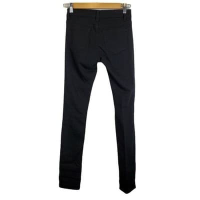 Ling Junior Fashion Jeans Black Damaged Ribbon Cut Destroyed Skinny Size 3/4 - Thumbnail 3
