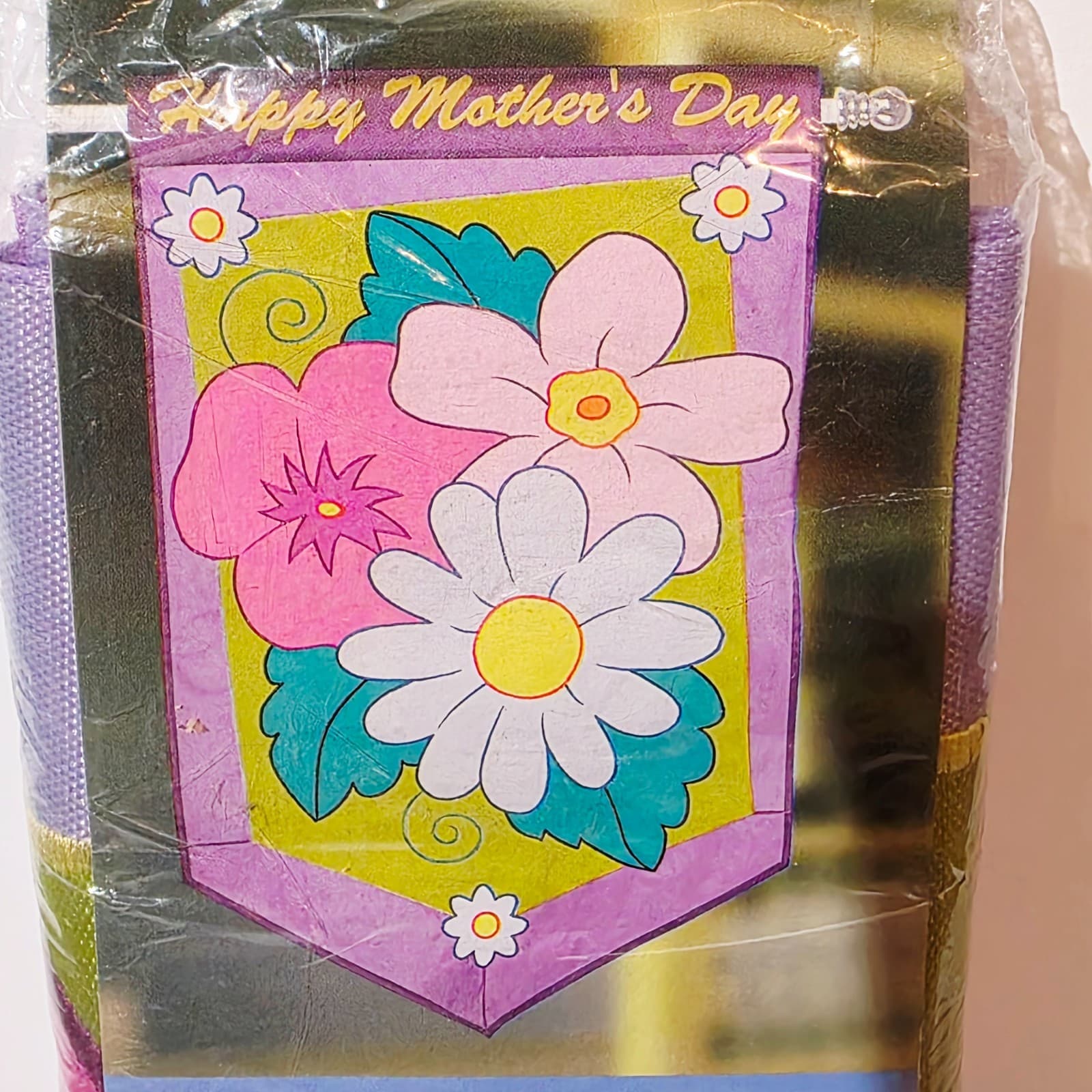 Vintage 2001 Happy Mothers Day Decorative Outdoor Nylon Flag 28” X 44” NOS - Thumbnail 2
