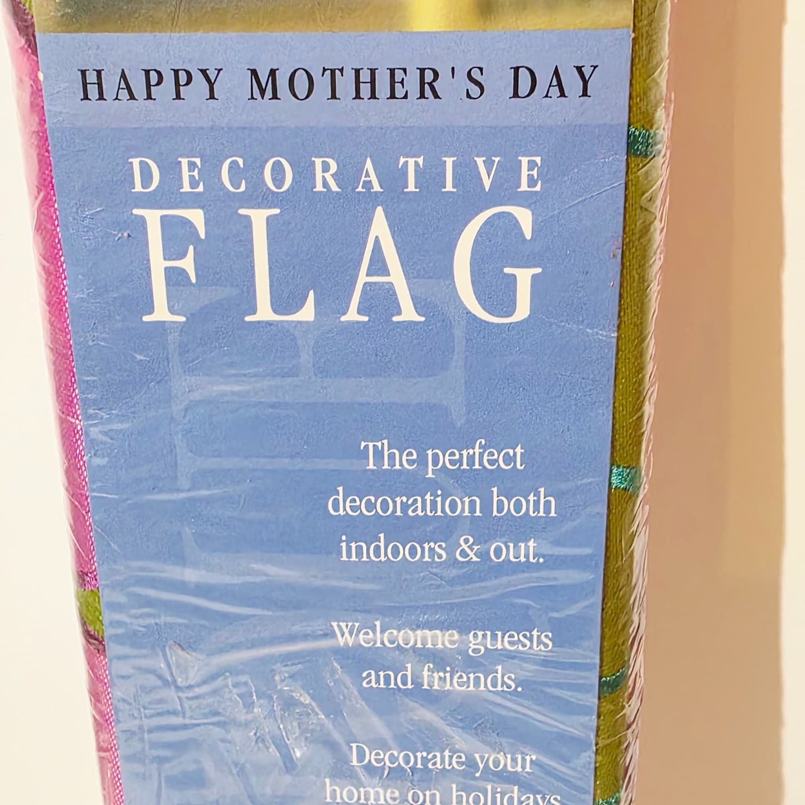 Vintage 2001 Happy Mothers Day Decorative Outdoor Nylon Flag 28” X 44” NOS - Thumbnail 4