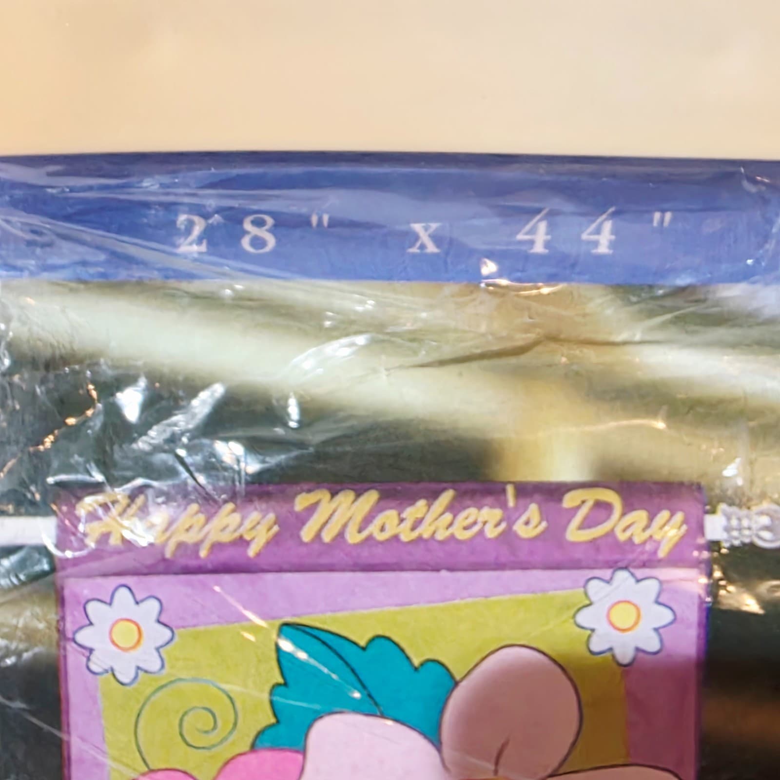 Vintage 2001 Happy Mothers Day Decorative Outdoor Nylon Flag 28” X 44” NOS - Thumbnail 3