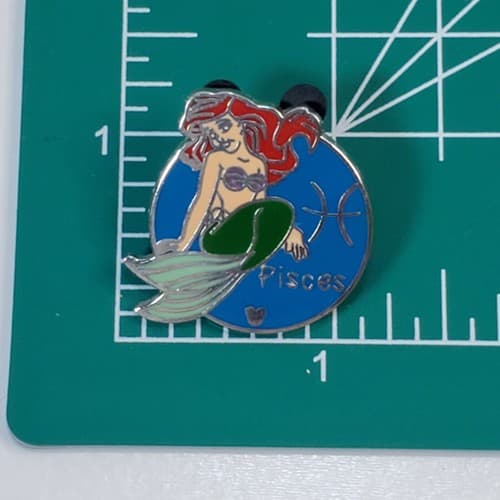 DLR/WDW Hidden Mickey Series Zodiac Collection Pisces Ariel Trading Pin 12 of 12 - Thumbnail 4
