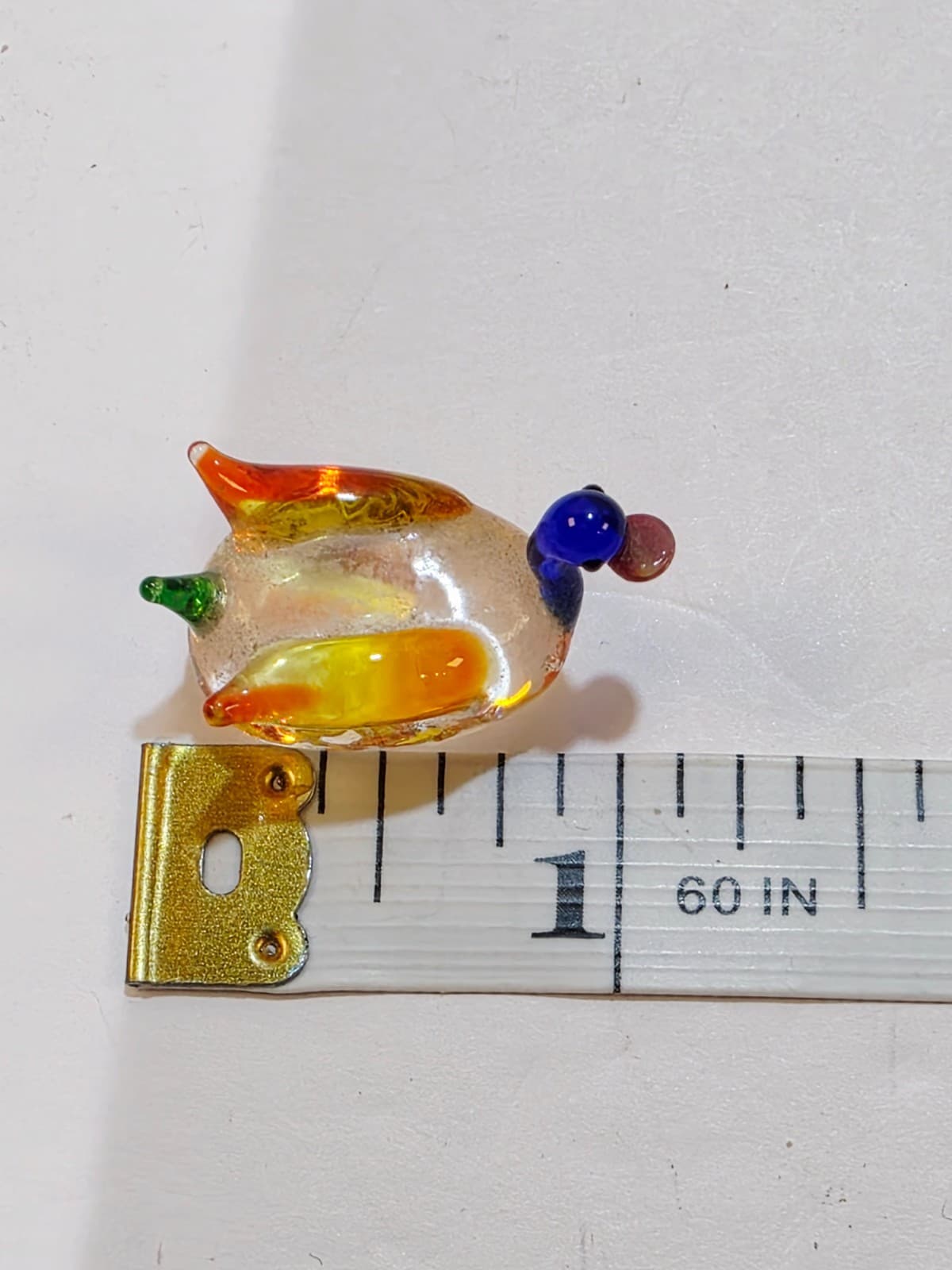 Lot of 5 Mini Collectible Hand Blown Art Glass Duck Figurines Colorful Tiny 1" - Thumbnail 6