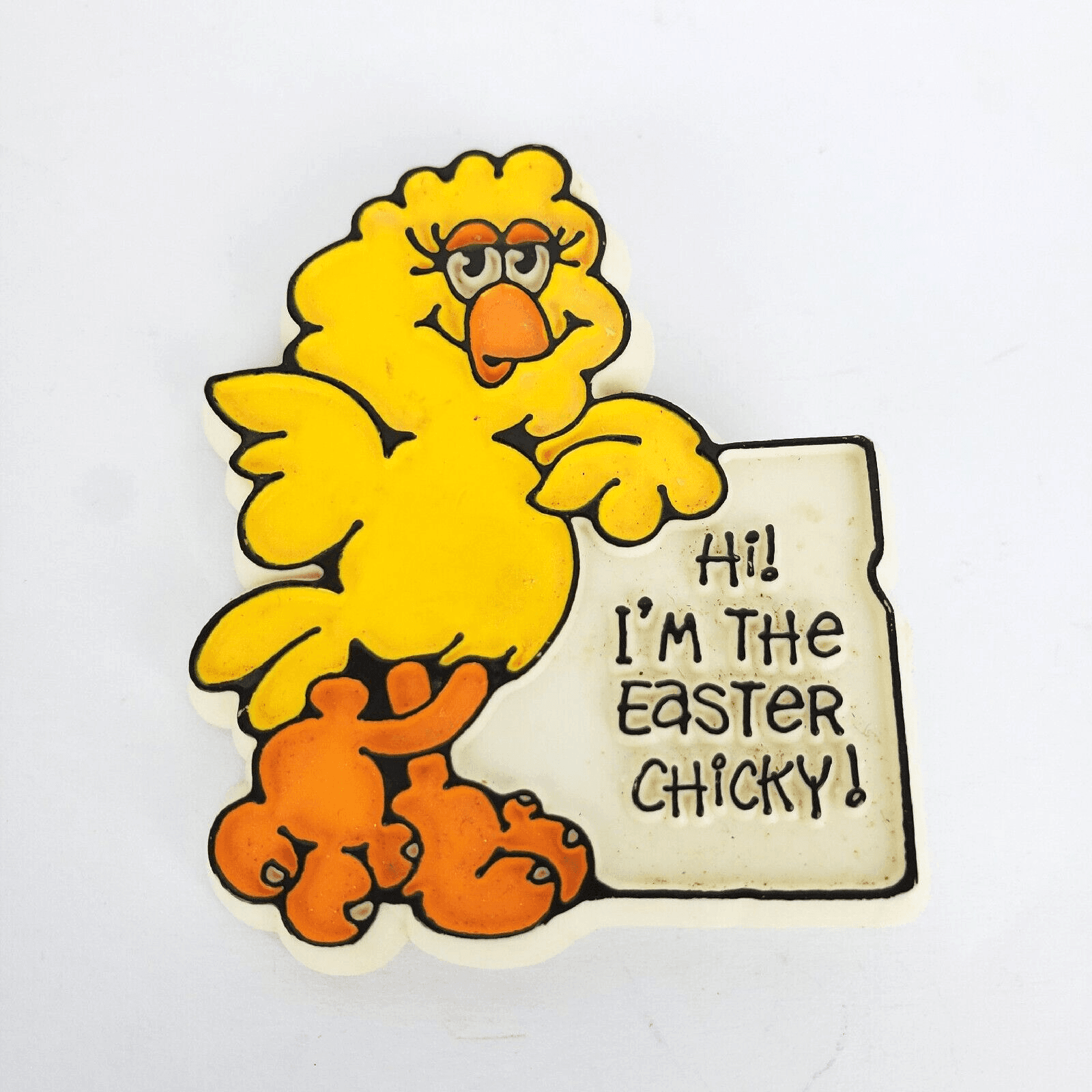 Vintage Hallmark Cards Chicken Duck Plastic Brooch Pin Spring Easter Chick