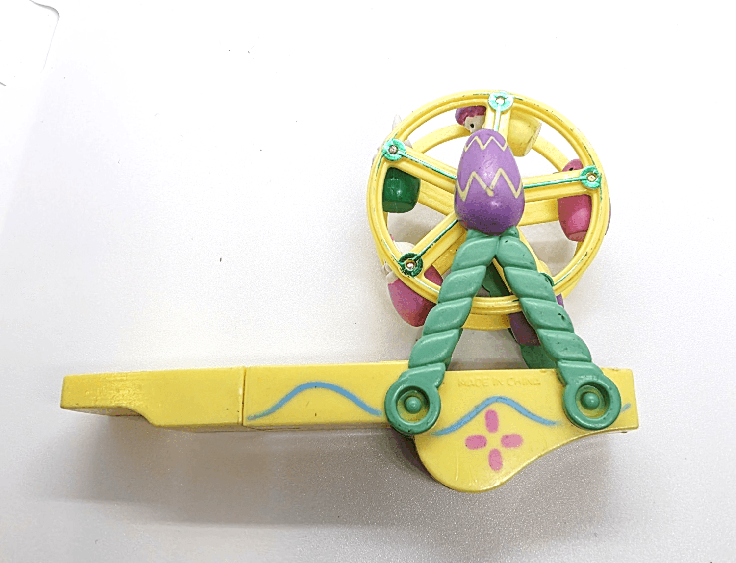 Vintage Children’s Easter Ferris Wheel Whistle Toy State Made in China Plastic