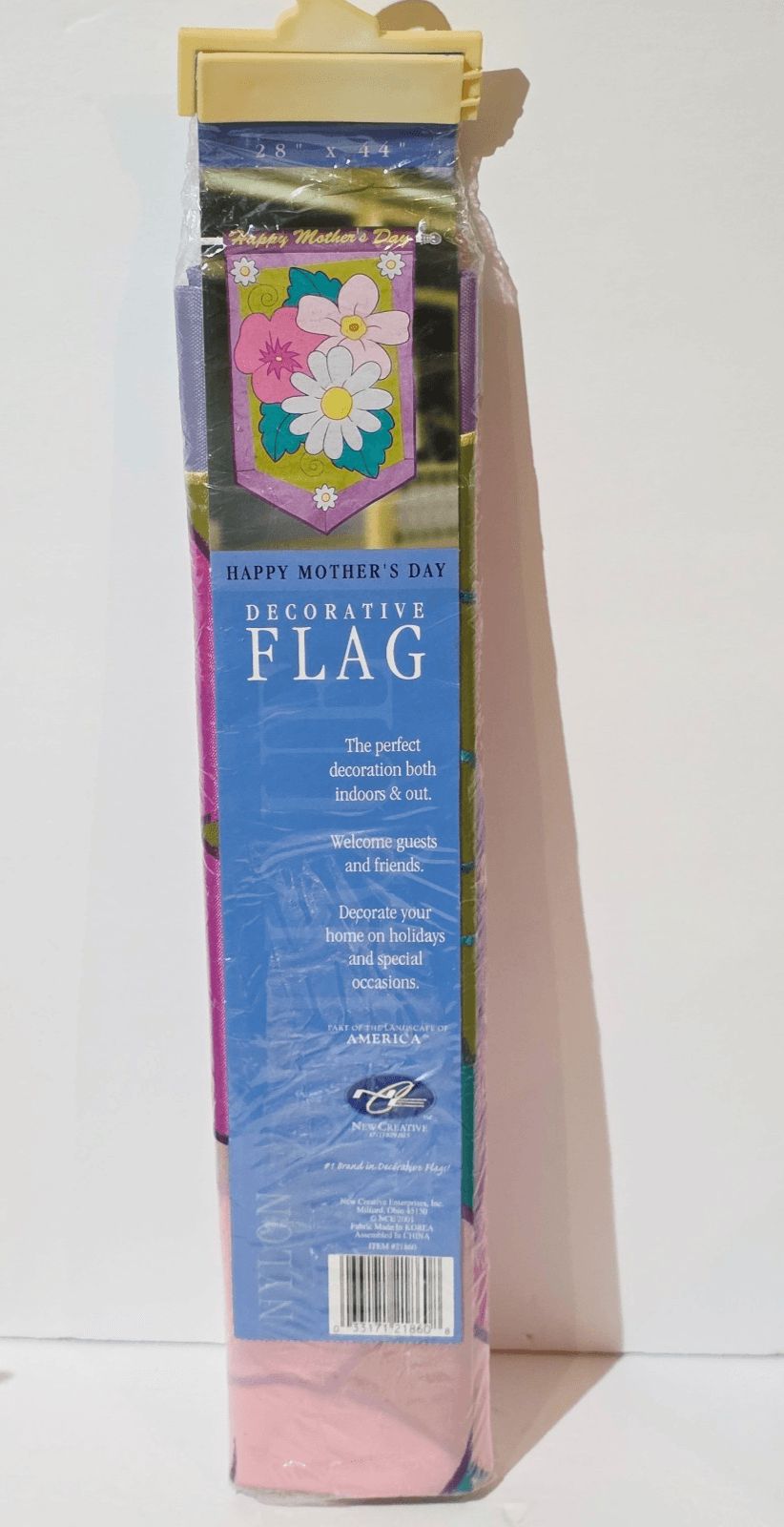 Vintage 2001 Happy Mothers Day Decorative Outdoor Nylon Flag 28” X 44” NOS