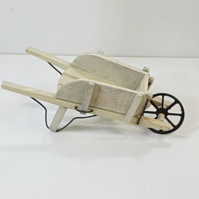 Vintage 2003 Boyds Bears And Friends Wood & Metal Wheelbarrow 8" long - Thumbnail 4