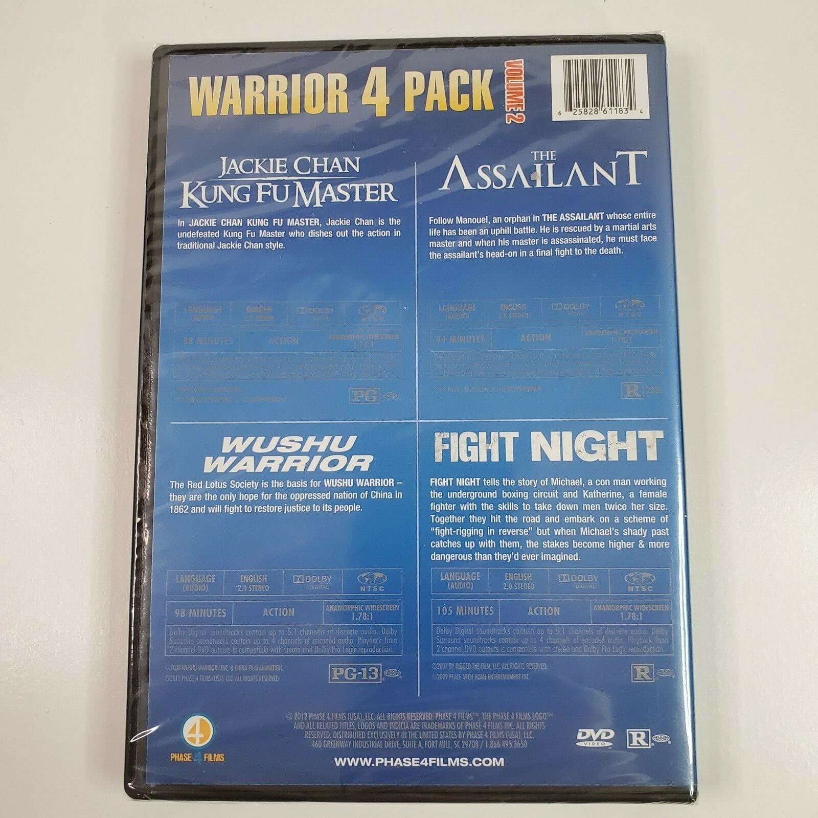 Warrior 4 Pack - Vol. 2 (New DVD) Kung Fu Master- Assailant -Wushu Warrior - Thumbnail 2