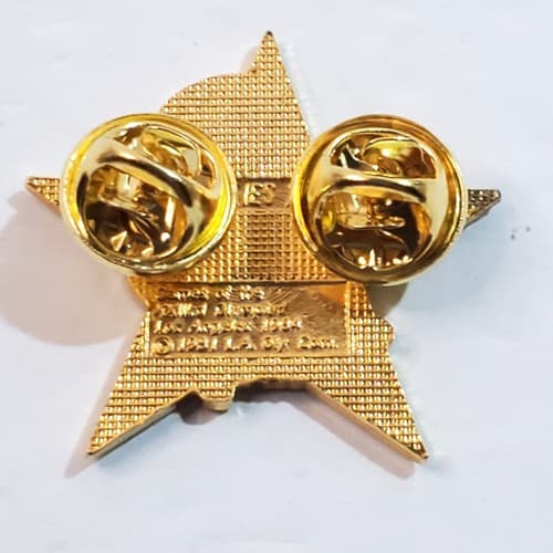 Vtg 1984 Sam the Eagle Uneven Bars Los Angeles Olympic Star Tack Lapel Cap Pin - Thumbnail 4