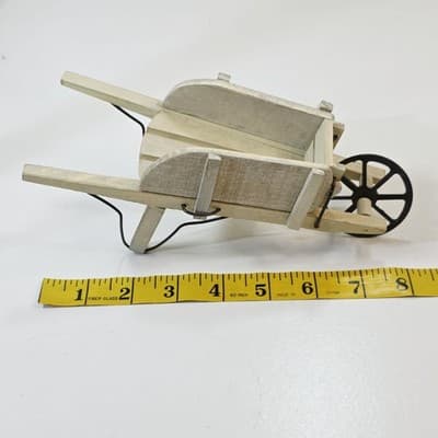 Vintage 2003 Boyds Bears And Friends Wood & Metal Wheelbarrow 8" long - Thumbnail 9