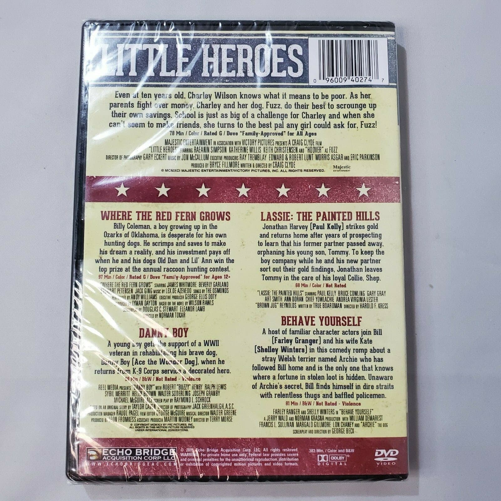 DVD Collection 5 Full length Movies Hero Dogs Collection New Sealed - Thumbnail 2