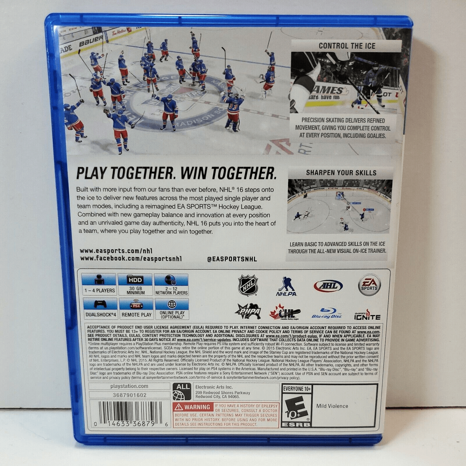 Sony PlayStation 4 PS4 NHL 16 Hockey Sports Video Game 2015 DISC ONLY - Thumbnail 2