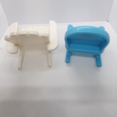 Fisher-Price Loving Family Dollhouse Adirondack Chair And Blue Rocking Chair - Thumbnail 5