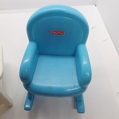 Fisher-Price Loving Family Dollhouse Adirondack Chair And Blue Rocking Chair - Thumbnail 3