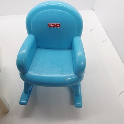 Fisher-Price Loving Family Dollhouse Adirondack Chair And Blue Rocking Chair - Thumbnail 4