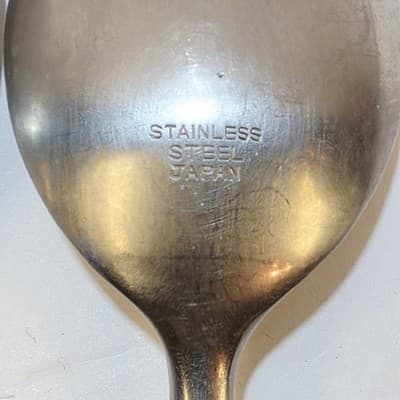 Vtg Golden Star Japan Stainless Steel Set of 3 Tablespoons Atomic Starburst MCM - Thumbnail 5