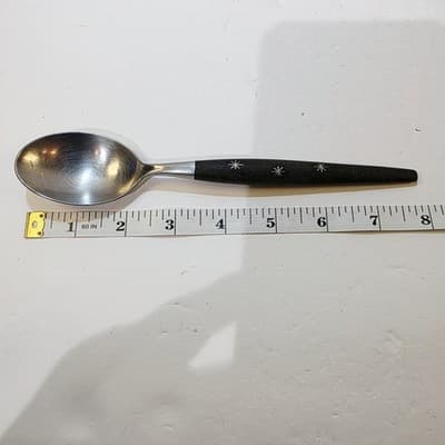 Vtg Golden Star Japan Stainless Steel Set of 3 Tablespoons Atomic Starburst MCM - Thumbnail 9
