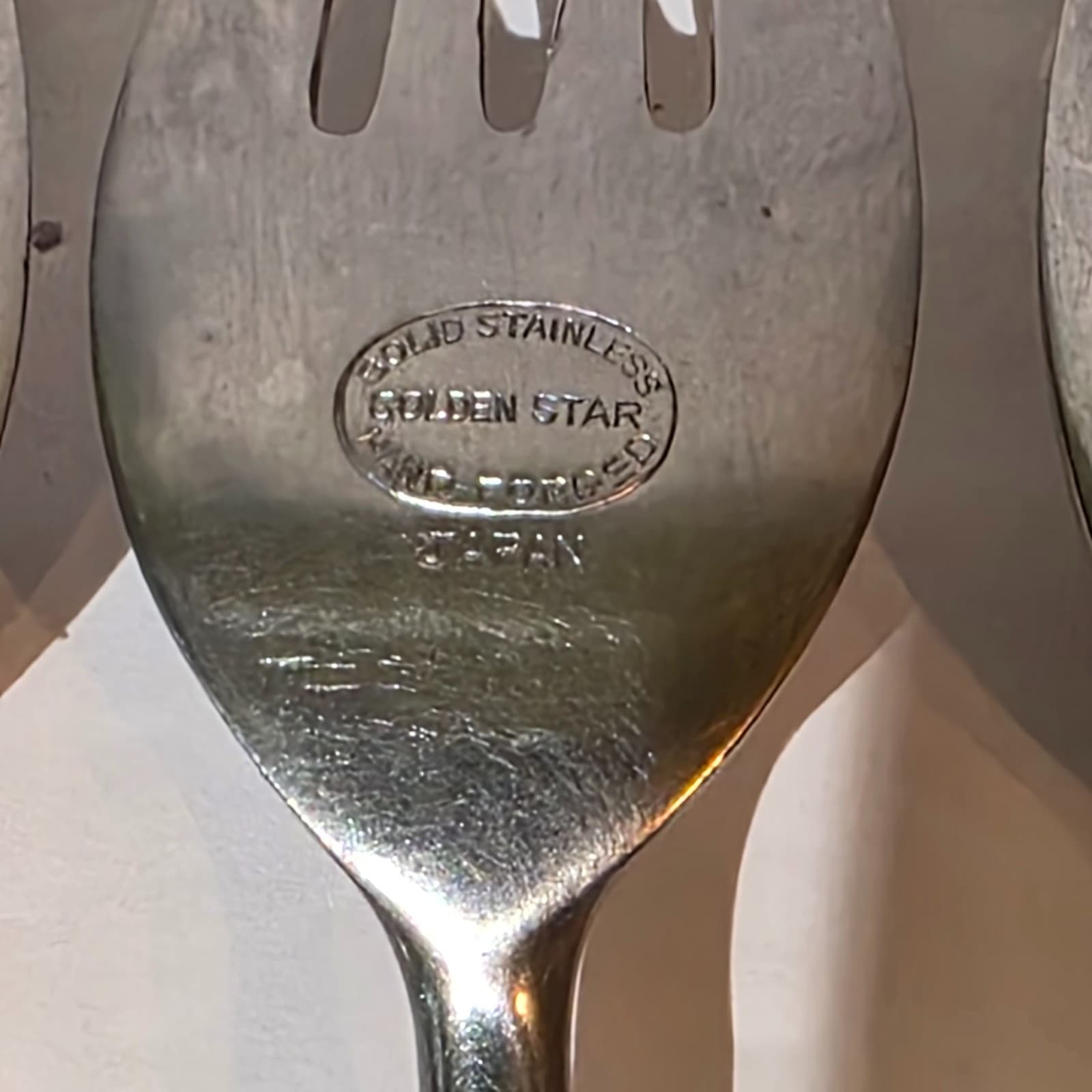 Vintage Golden Star Japan Stainless Steel Set of 4 Forks Atomic Starburst MCM - Thumbnail 8