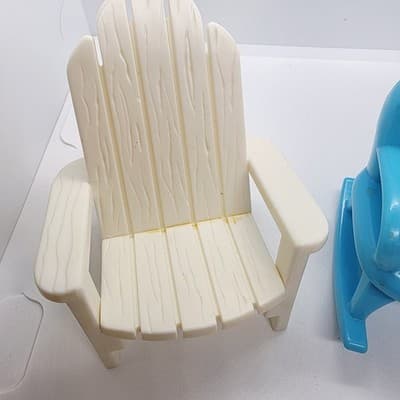 Fisher-Price Loving Family Dollhouse Adirondack Chair And Blue Rocking Chair - Thumbnail 2