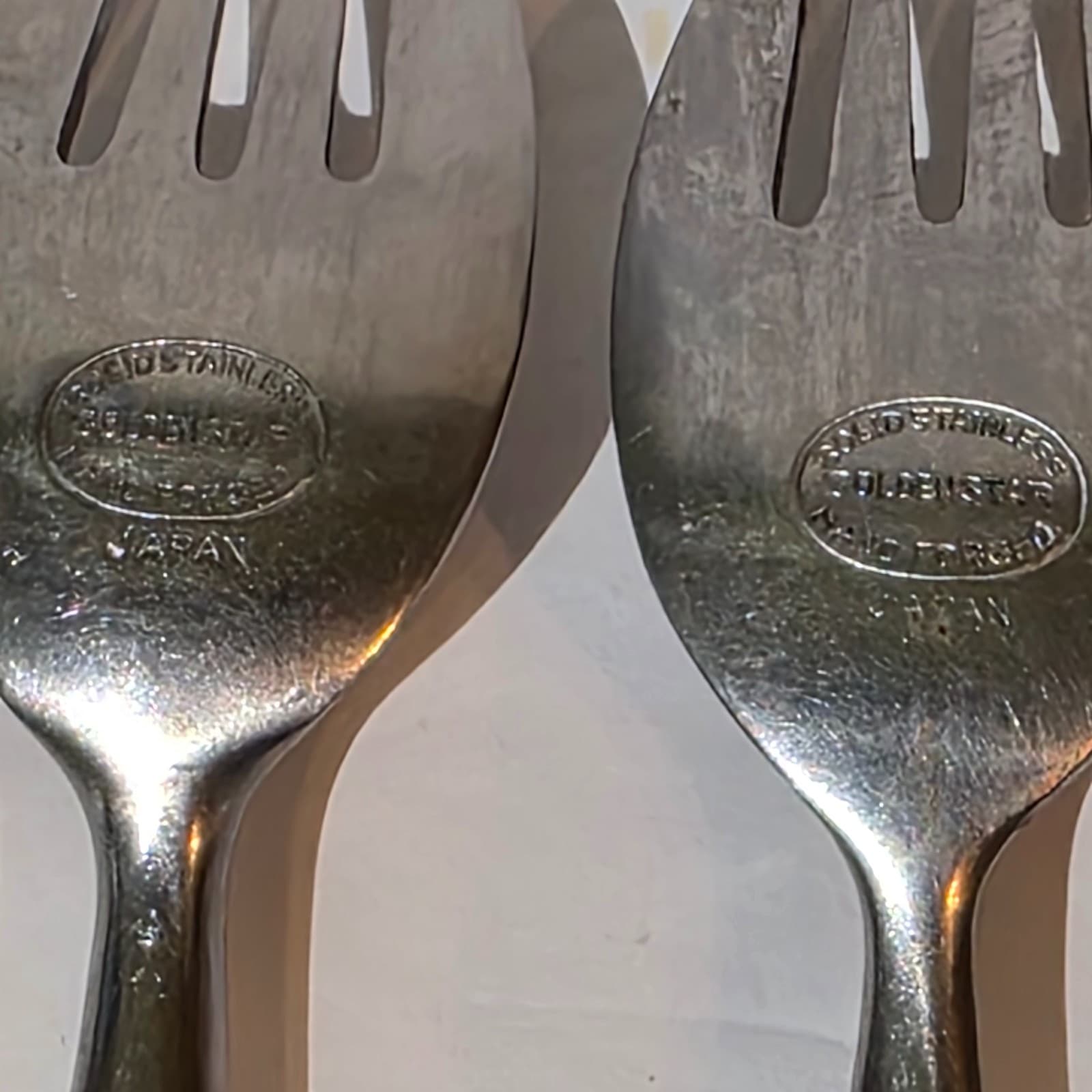 Vintage Golden Star Japan Stainless Steel Set of 4 Forks Atomic Starburst MCM - Thumbnail 9