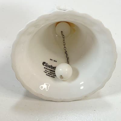 Vintage Staffordshire Fine Bone China Elizabethan Bell Doves Blue Flowers - Thumbnail 6