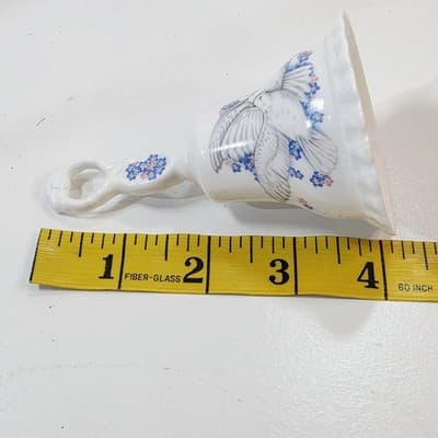 Vintage Staffordshire Fine Bone China Elizabethan Bell Doves Blue Flowers - Thumbnail 9