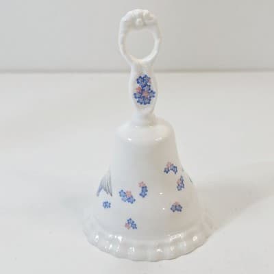 Vintage Staffordshire Fine Bone China Elizabethan Bell Doves Blue Flowers - Thumbnail 4