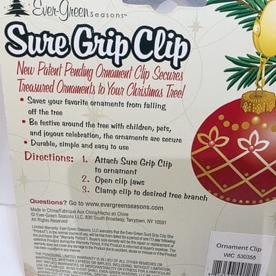 Lot of 2 Ever Green Seasons Sure Grip Clips Secures Christmas Tree Ornaments NOS - Thumbnail 6