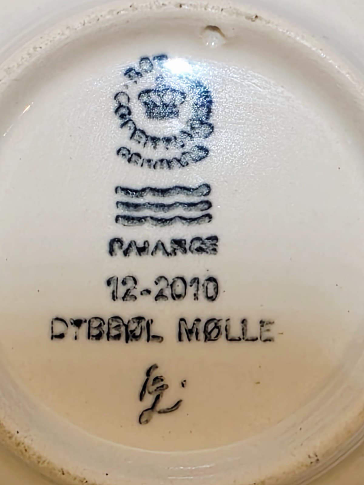 Vtg Royal Copenhagen Pin Trinket Dish Miniature Wall Plate Windmill Dybbol Molle - Thumbnail 4