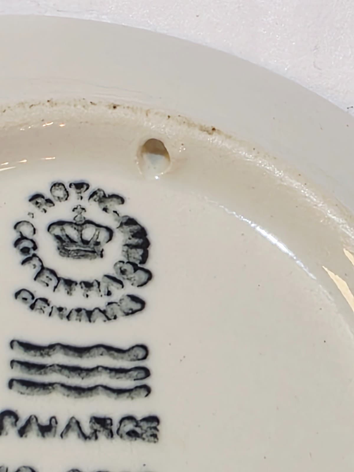 Vtg Royal Copenhagen Pin Trinket Dish Miniature Wall Plate Windmill Dybbol Molle - Thumbnail 5