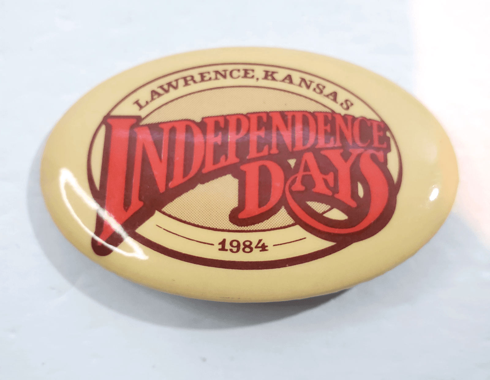 Vintage Independence Days Lawrence Kansas 1984 Pin Button Pinback 80's Festival