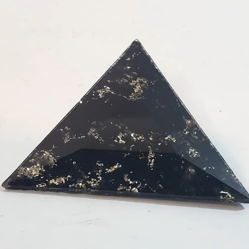 Vintage Dina Varano Art Deco Modernist Glass Prism Reverse Painted Brooch Pin - Thumbnail 2