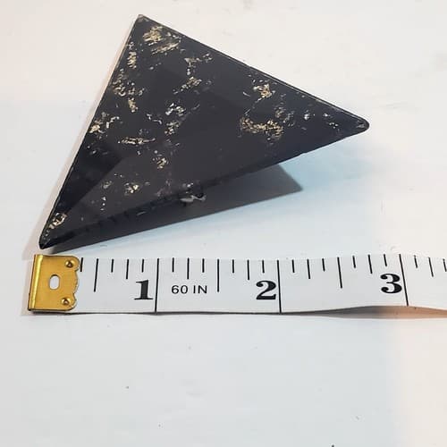 Vintage Dina Varano Art Deco Modernist Glass Prism Reverse Painted Brooch Pin - Thumbnail 6