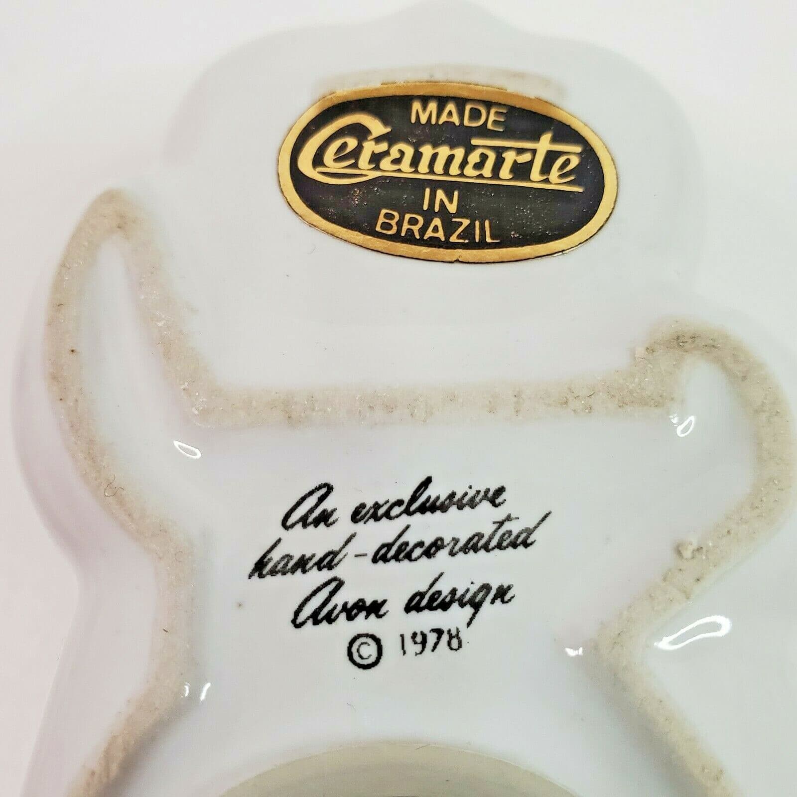 Vintage 1978 Avon Ceramic Pig Pomander Potpourri Holder Ceramarte Floral Pink - Thumbnail 8