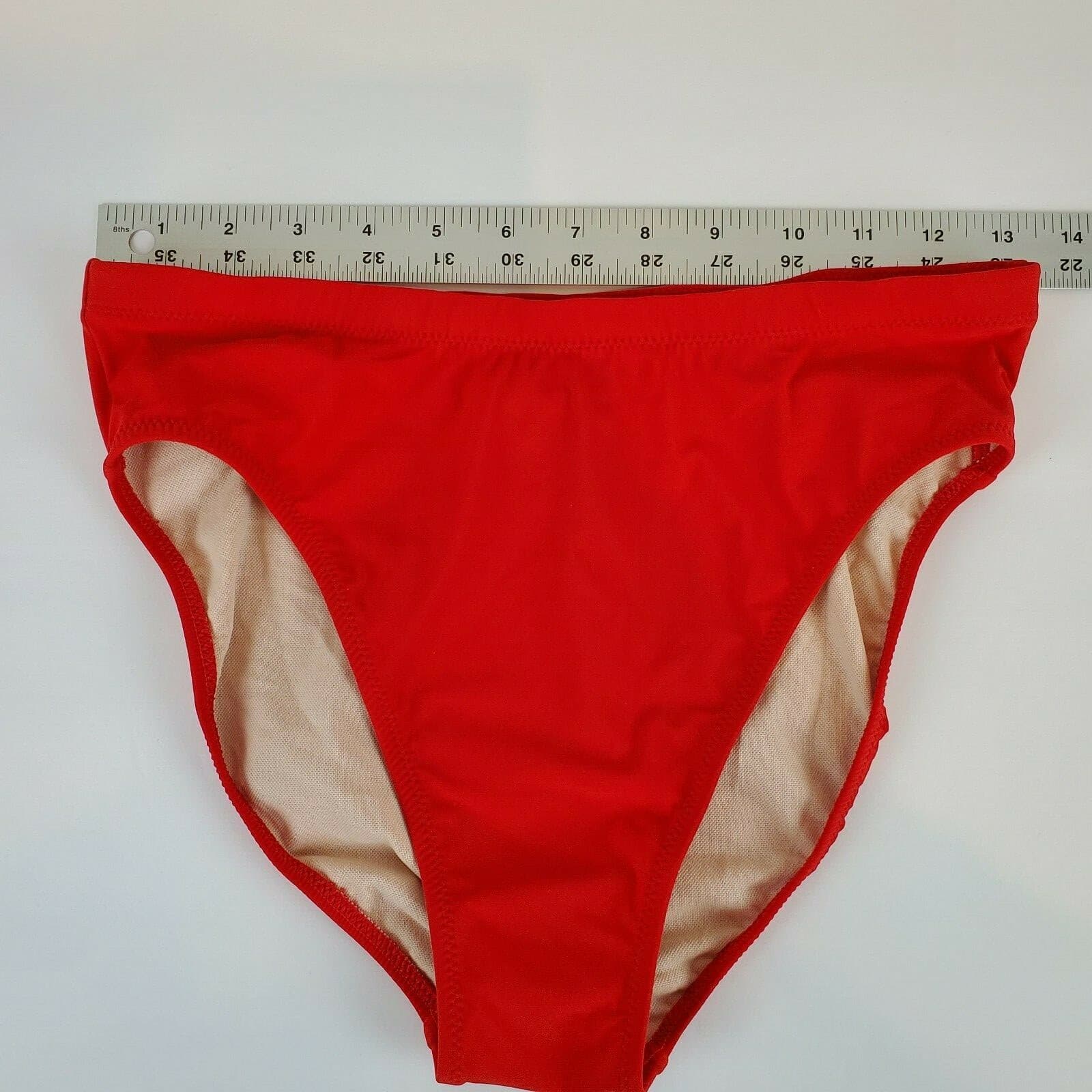 Profile Red High Cut Super High Waist Swim Bottom US Size 6 NWT - Thumbnail 6