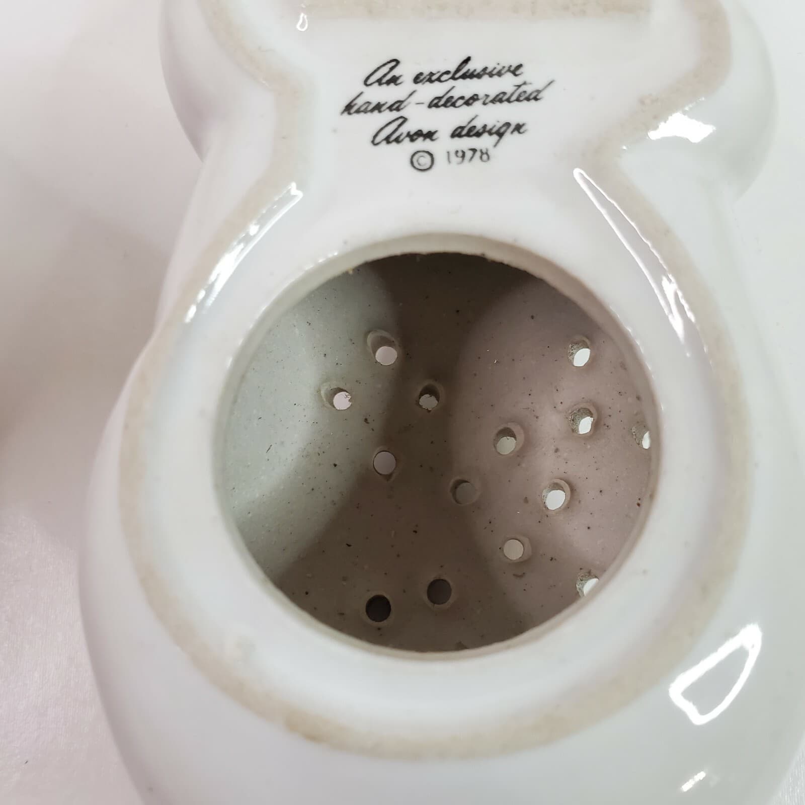 Vintage 1978 Avon Ceramic Pig Pomander Potpourri Holder Ceramarte Floral Pink - Thumbnail 9
