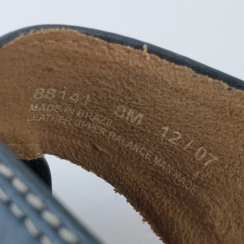 Clarks Black & Tan Leather Criss-Cross Slip-On Sandals Women's Size 8M - Thumbnail 7