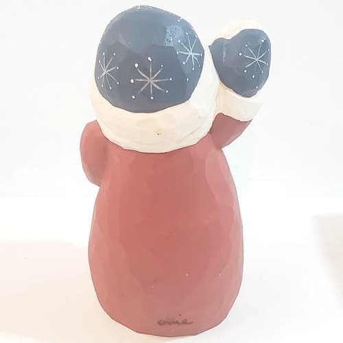 Vintage Eddie Walker Santa Figurine Christmas Decor Snowballs Glitter - Thumbnail 4