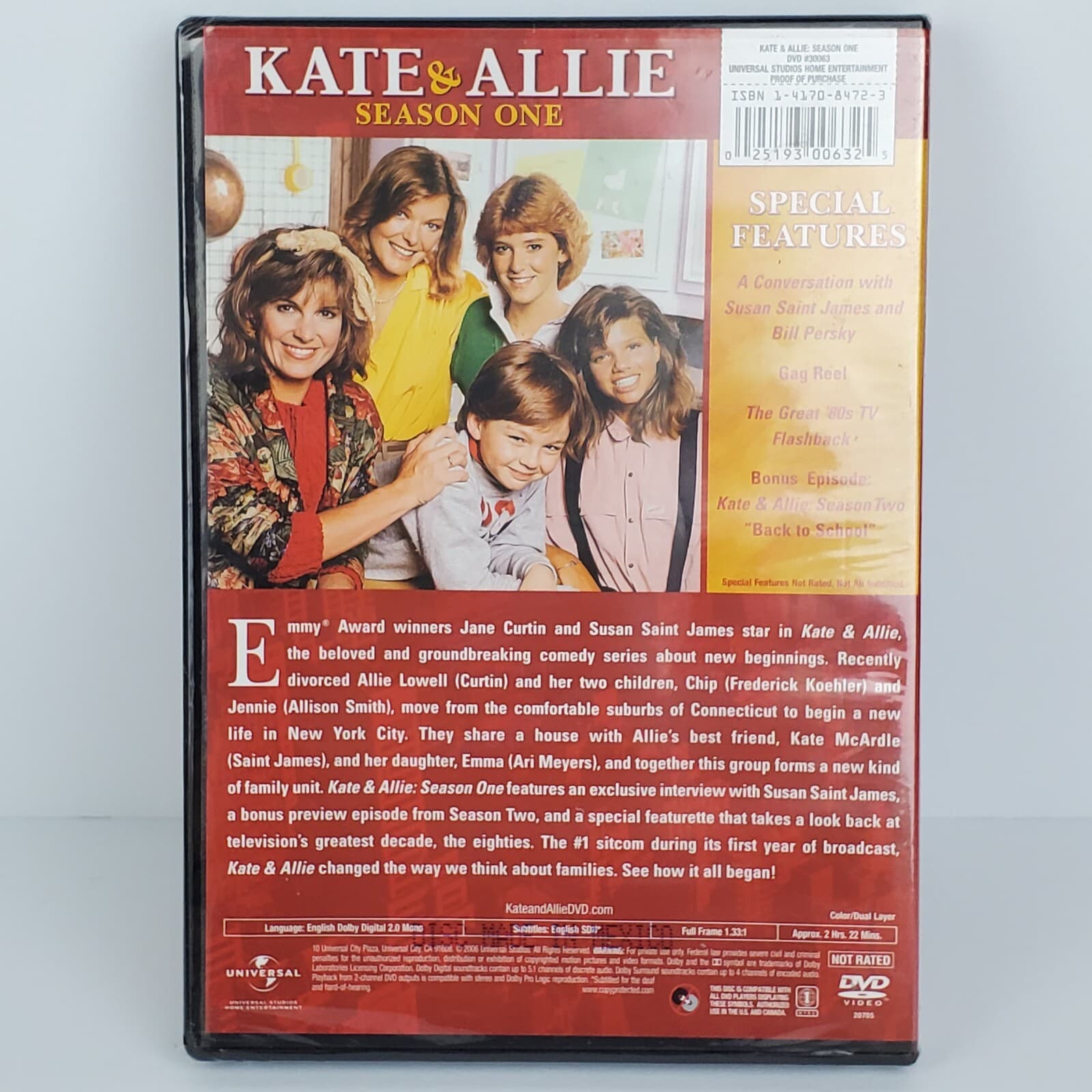 Kate & Allie TV Series Complete 1st First Season 1 One NEW Sealed DVD - Thumbnail 2