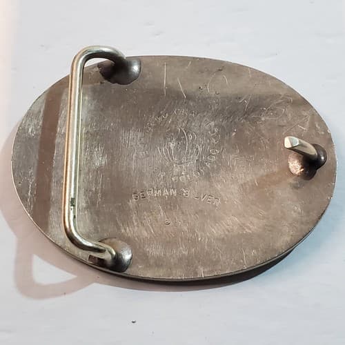 Vintage R&B Colorado Belt Buckle Hand Crafted German Silver Inlay Design 1980's - Thumbnail 2