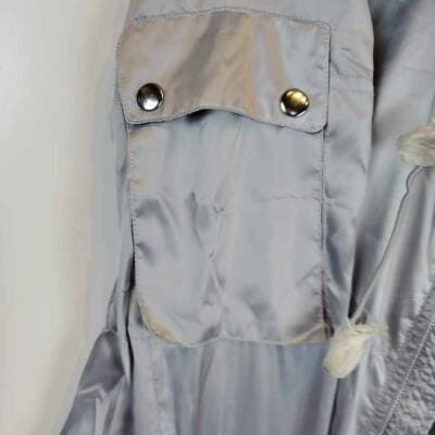 Pamela Mccoy Womens Windbreaker Jacket Silver Metallic Lined Zip Up XS New - Thumbnail 10