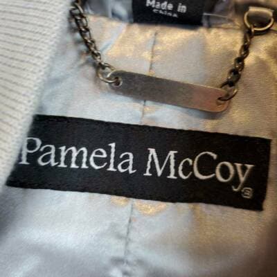 Pamela Mccoy Womens Windbreaker Jacket Silver Metallic Lined Zip Up XS New - Thumbnail 7