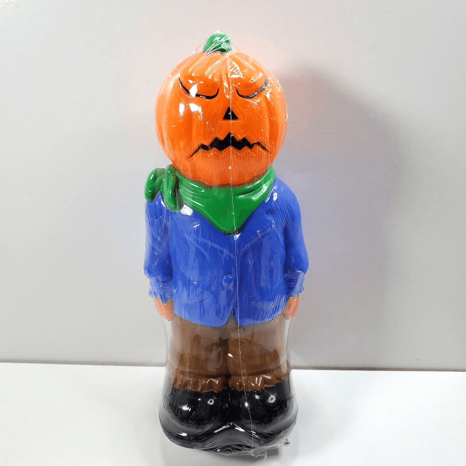 General Foam Plastics Halloween Pimpkin Head Light Topper Blow Molds 9.5" New