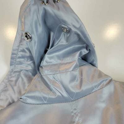 Pamela Mccoy Womens Windbreaker Jacket Silver Metallic Lined Zip Up XS New - Thumbnail 5
