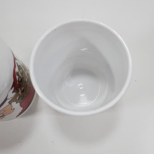 Vtg White Plastic Santa Claus Reindeer Christmas Bathroom Toothbrush Holder Cup - Thumbnail 5