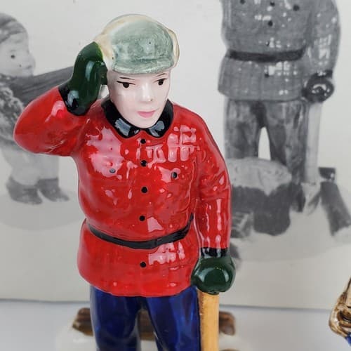 Vintage Dept Department 56 Snow Village Woodsman and Boy Figurines #51306 - Thumbnail 2