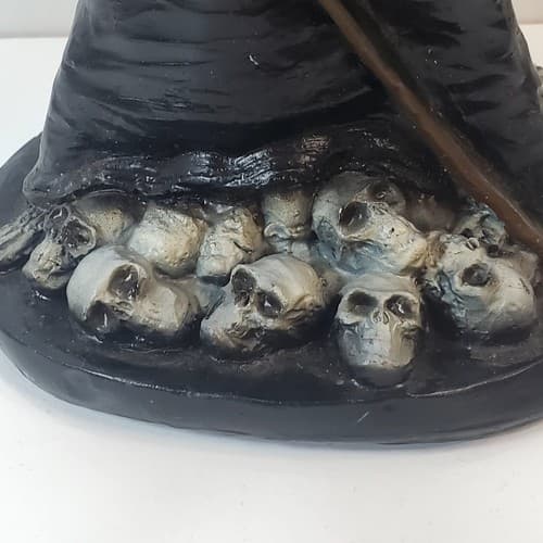 Vtg 1996 The Paper Magic Group Blow Mold Grim Reaper Skulls Halloween Decor 9 in - Thumbnail 2