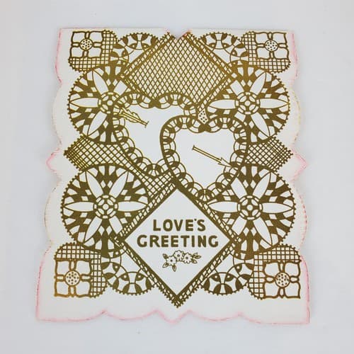 Vtg Valentine's Day Card Die Cut For My Valentine Girl Boy Swing Ephemera USA - Thumbnail 4