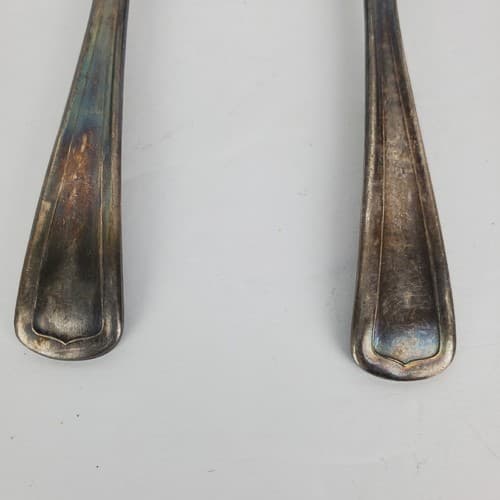 Set of 2 Vtg Albert Pick Co. Inc. Silver Plated Child's Spoon Engraved KOSHER - Thumbnail 7